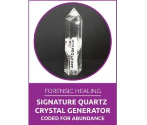 Signature Quartz Crystal Generator Coded for Abundance